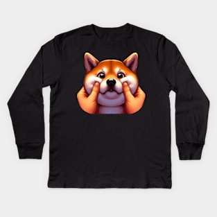 You Are So Cute meme Shiba Inu Kids Long Sleeve T-Shirt